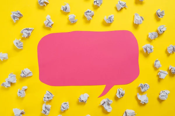 Paper Wraps Placed Speech Bubble Important Information — 스톡 사진