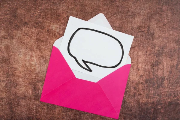 Blank Thought Bubble Envelope Presenting New Ideas Business — Stockfoto