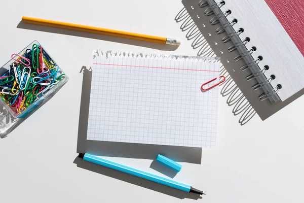 Important Message Written Note Desk Pencil Notebook — Stockfoto