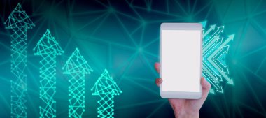 Kadın El Tutma Tableti Verileri ve İş Başarı Fikirlerini Sunar.