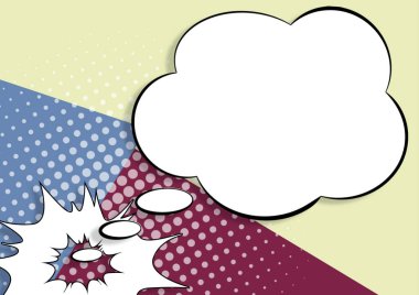 Web afişleri ve reklamları için şablonlu bulutlu düşünce kabarcığı.