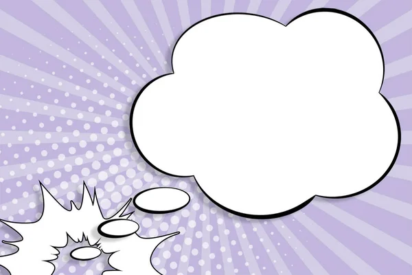 Cloud Thought Bubble Template Web Banners Advertising — Stock Photo, Image