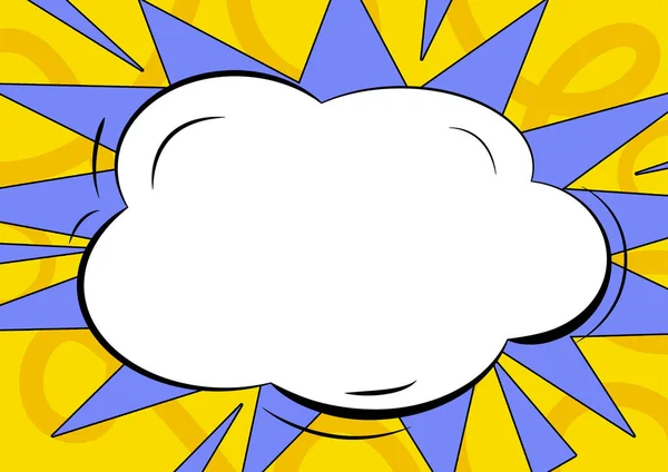 Comic Cloud Thought Bubble Surrounded Triangle Shapes Doodles — Fotografia de Stock