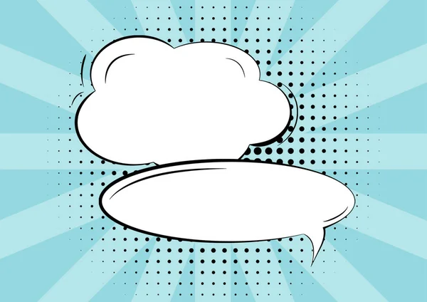 Cloud Oval Blank Speech Bubbles Representing Connecting People — Foto de Stock