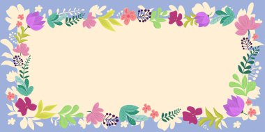 Çerçevenin içinde yapraklar, çiçekler ve önemli duyurular var..