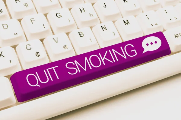 Handwriting Text Quit Smoking Internet Concept Discontinuing Stopping Use Tobacco — 图库照片