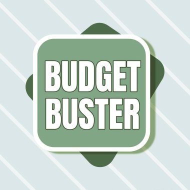 Text showing inspiration Budget Buster, Conceptual photo Carefree Spending Bargains Unnecessary Purchases Overspending Businesswoman Holding Light Bulbs Presenting S And New Ideas.