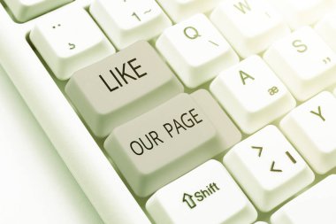 Text caption presenting Like Our Page, Business overview Follow us on the internet Contact Look for our website -49081