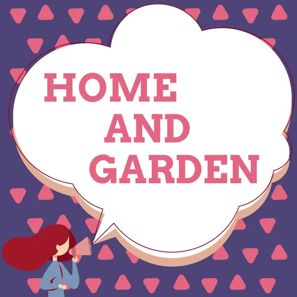 Text Showing Inspiration Home Garden Conceptual Photo Gardening House Activities —  Fotos de Stock