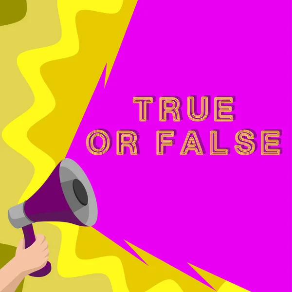 Inspiration Showing Sign True False Business Approach Decide Fact Telling —  Fotos de Stock
