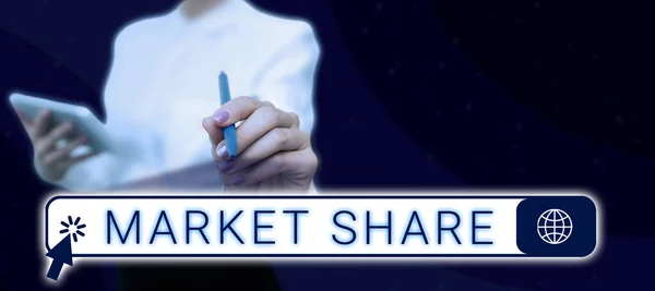 Text Showing Inspiration Market Share Business Idea Portion Market Controlled — Foto Stock