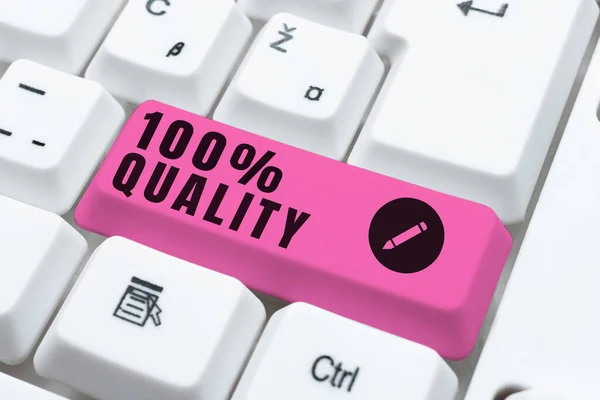 Writing Displaying Text 100 Quality Business Concept Guaranteed Pure Harmful — Φωτογραφία Αρχείου