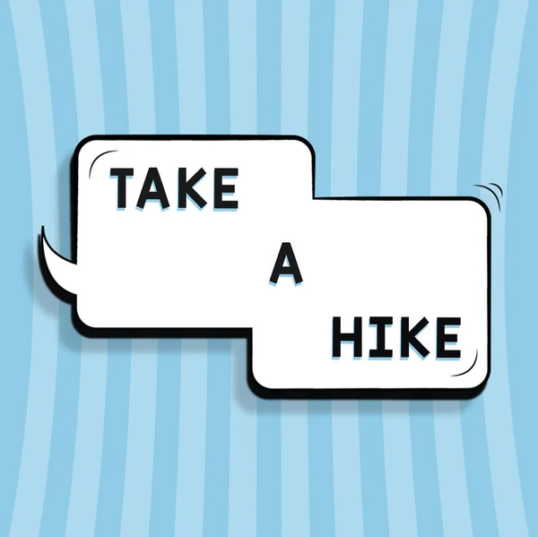 Handwriting Text Take Hike Business Approach Adventure Activity Backpacking Living — Φωτογραφία Αρχείου
