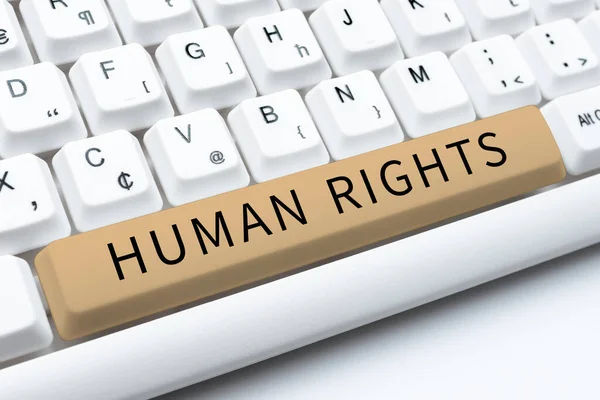 Inspiration Showing Sign Human Rights Business Overview Moral Principles Standards — Foto de Stock