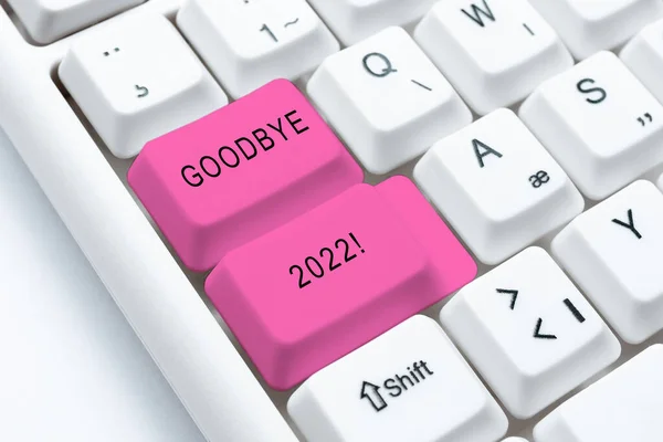 Text Caption Presenting Goodbye 2022 Word Written New Year Eve — Zdjęcie stockowe