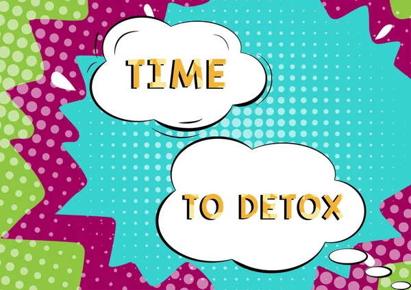 Text Showing Inspiration Time Detox Conceptual Photo Moment Diet Nutrition — Foto Stock