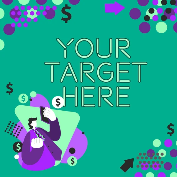 Conceptual Display Your Target Here Business Concept Focused Your Goal — Φωτογραφία Αρχείου