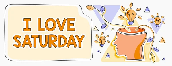 Conceptual Caption Love Saturday Business Overview Have Affection Weekend Happy —  Fotos de Stock