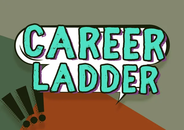 Text Caption Presenting Career Ladder Concept Meaning Job Promotion Professional —  Fotos de Stock
