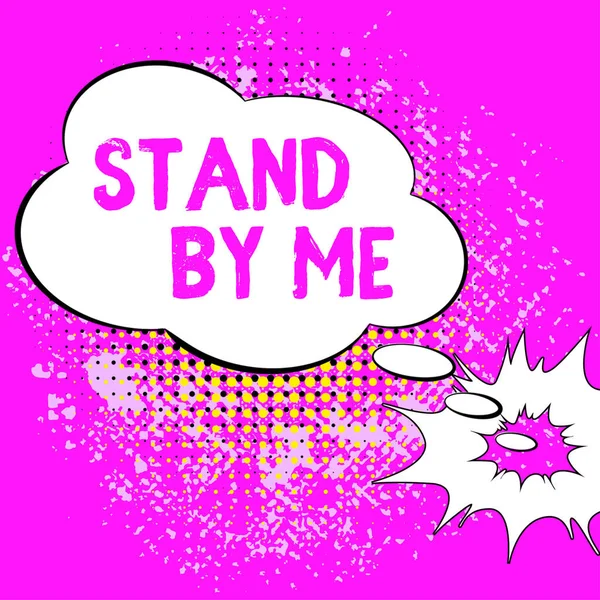 Text Sign Showing Stand Word Always Myself Count Someone All — Stockfoto