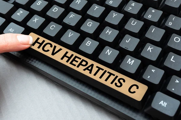 Conceptual Display Hcv Hepatitis Business Idea Liver Disease Caused Virus — 스톡 사진