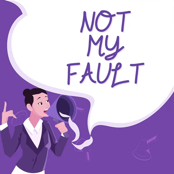 Writing Displaying Text Fault Word Make Excuses Avoid Being Accused — 스톡 사진