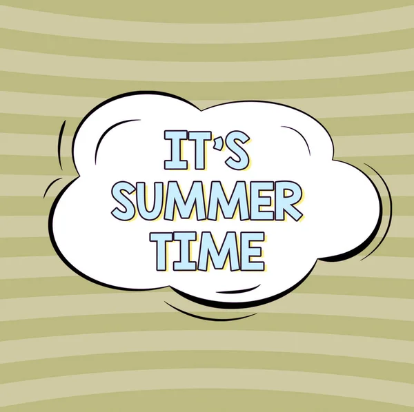 Text Caption Presenting Summer Time Word Relax Sunny Hot Season — Stok fotoğraf