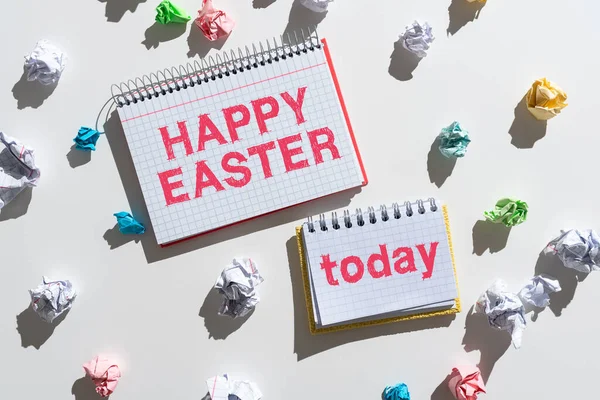 Text Showing Inspiration Happy Easter Business Idea Christian Feast Commemorating — Stock Fotó
