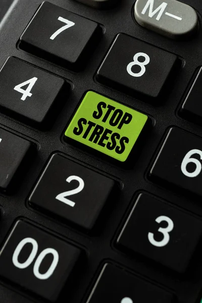 Handwriting Text Stop Stress Word Written Seek Help Take Medicines — Stockfoto