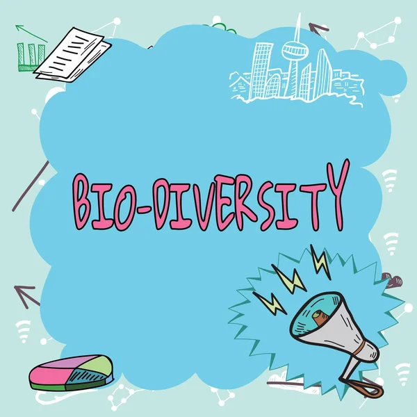 Handwriting Text Bio Diversity Concept Meaning Variety Life Organisms Marine — Stockfoto