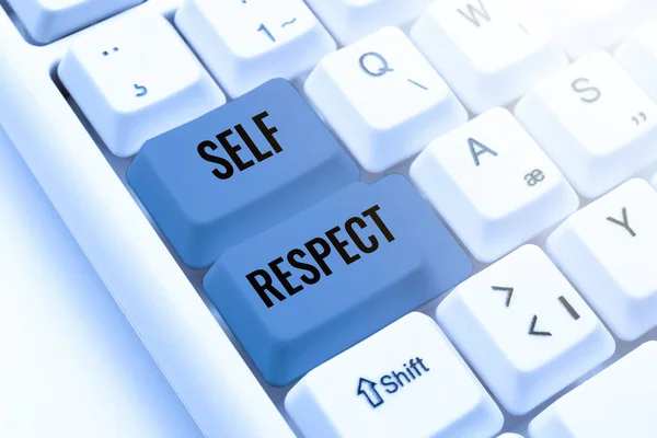 Handwriting Text Self Respect Business Concept Pride Confidence Oneself Stand — Stock fotografie