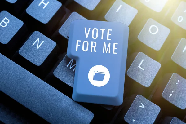 Text Showing Inspiration Vote Business Approach Campaigning Government Position Upcoming — Stock Photo, Image