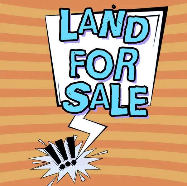 Text Caption Presenting Land Sale Business Showcase Real Estate Lot — Stockfoto