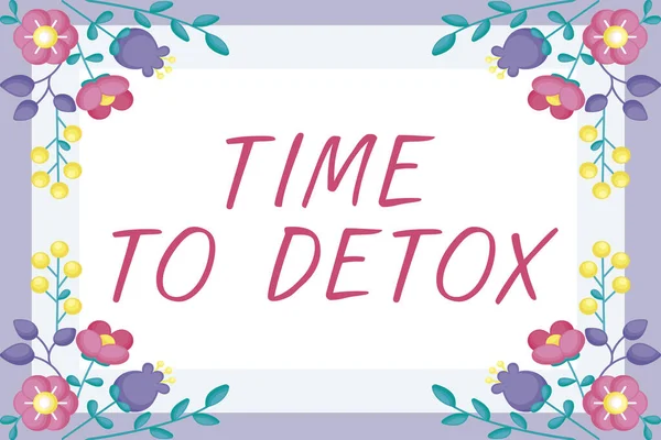 Writing Displaying Text Time Detox Business Concept Moment Diet Nutrition — Stockfoto