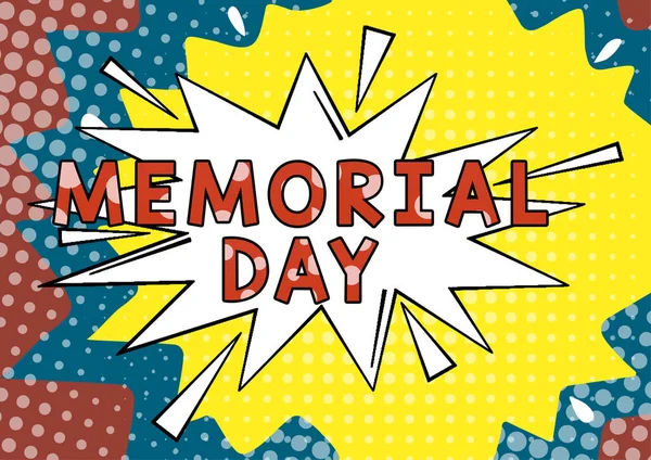 Handwriting Text Memorial Day Internet Concept Honor Remembering Those Who — Stok fotoğraf