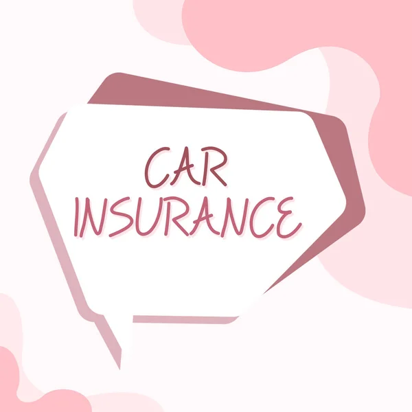 Conceptual Caption Car Insurance Conceptual Photo Accidents Coverage Comprehensive Policy —  Fotos de Stock