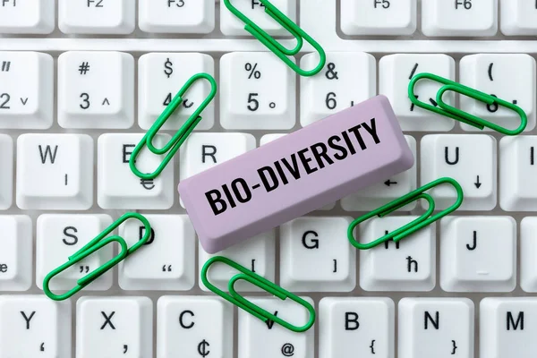 Sign Displaying Bio Diversity Business Concept Variety Life Organisms Marine — Stockfoto
