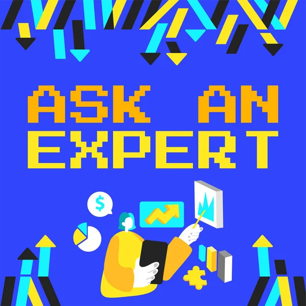 Inspiration Showing Sign Ask Expert Internet Concept Superior Reliable Ace — 스톡 사진