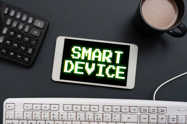 Handwriting Text Smart Device Internet Concept Electronic Gadget Able Connect — Fotografia de Stock