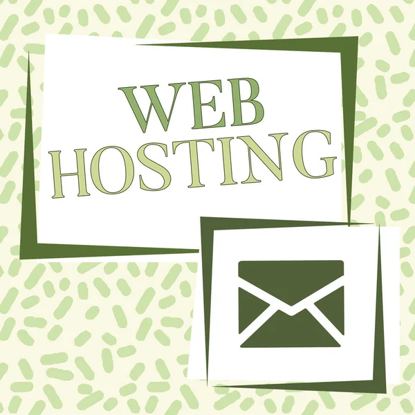 Sign Displaying Web Hosting Business Showcase Activity Providing Storage Space — Foto Stock