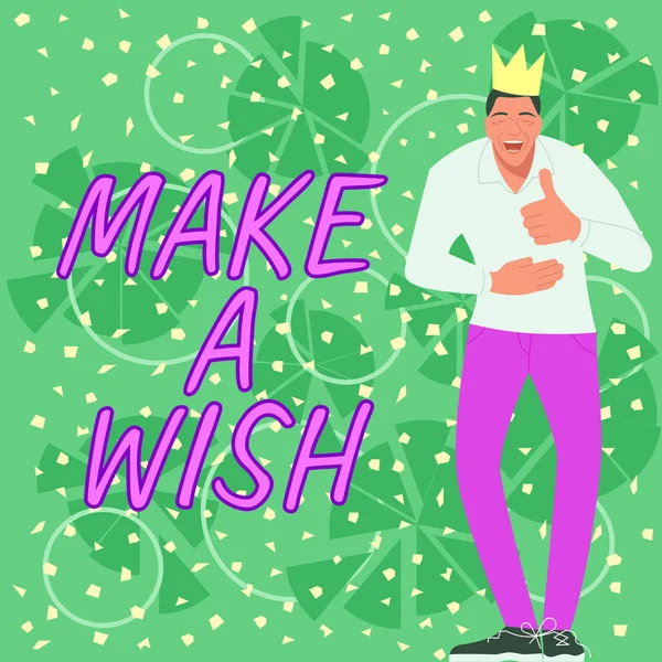 Inspiration Showing Sign Make Wish Business Approach Have Dreams Desires — Zdjęcie stockowe