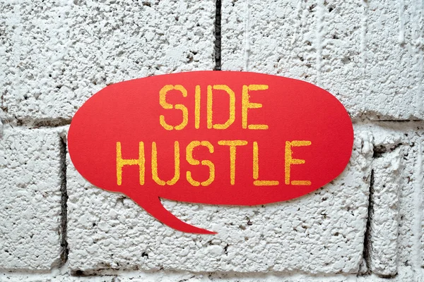 Text Showing Inspiration Side Hustle Word Written Way Make Some — Stockfoto
