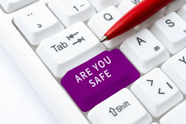 Writing Displaying Text You Safe Business Concept Free Danger Anticipating —  Fotos de Stock