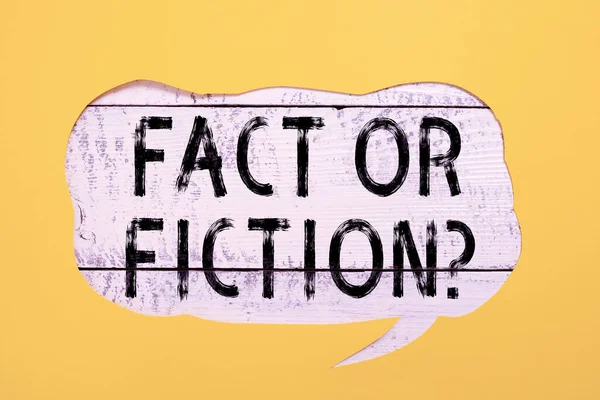 Handwriting Text Fact Fiction Word True False Doubt Something Real —  Fotos de Stock