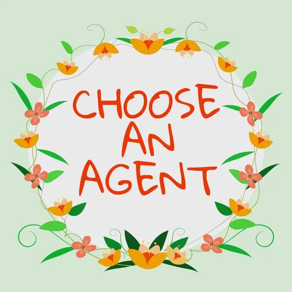 Text Showing Inspiration Choose Agent Concept Meaning Choose Someone Who — Stock fotografie