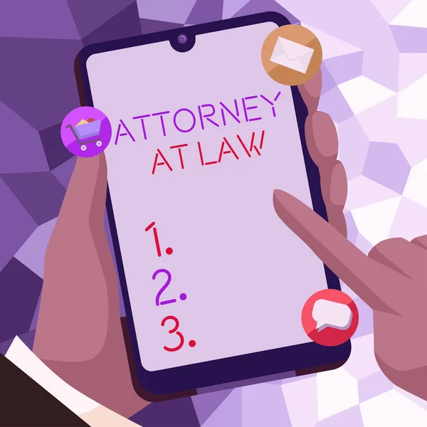 Text Showing Inspiration Attorney Law Internet Concept Legal Practitioner Who — Fotografia de Stock