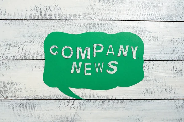 Inspiration Showing Sign Company News Concept Meaning Latest Information Happening — Stockfoto
