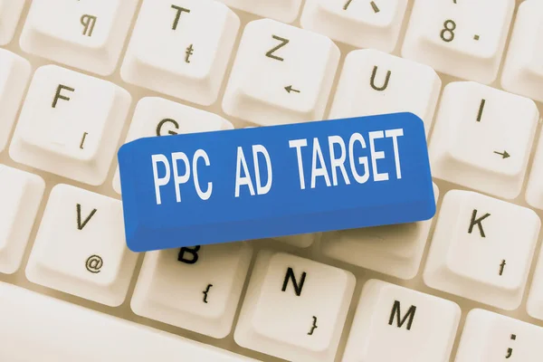 Conceptual display Ppc Ad Target, Business overview Pay per click advertising marketing strategies online campaign -48991