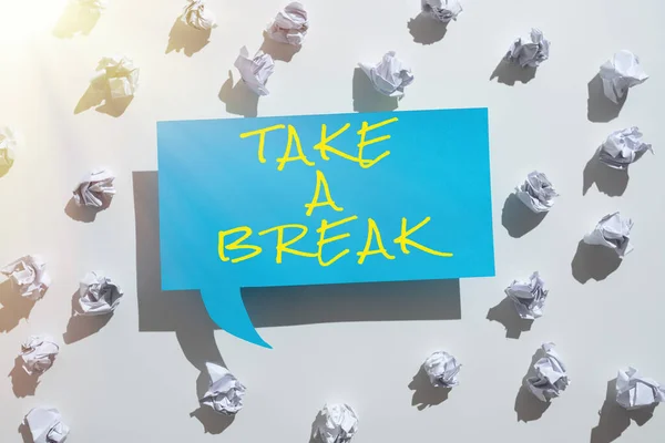 Conceptual Caption Take Break Business Approach Resting Stop Doing Something —  Fotos de Stock