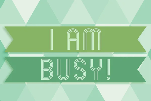 Text Sign Showing Busy Business Approach Have Lot Work Stressed — Fotografia de Stock